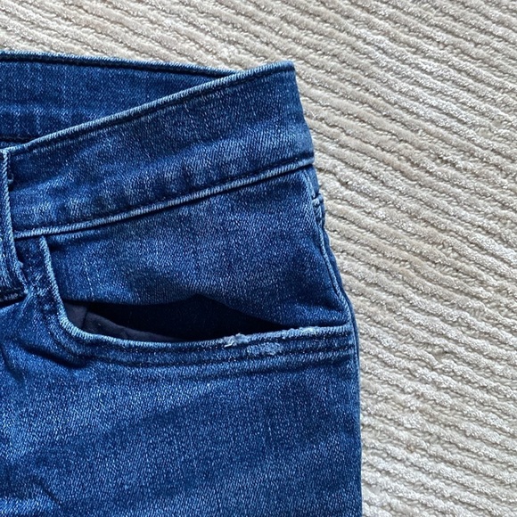 J Brand 620 Mid Rise Super Skinny Distressed Mid Mystic Wash Blue Jeans Size 31 - Picture 5 of 14